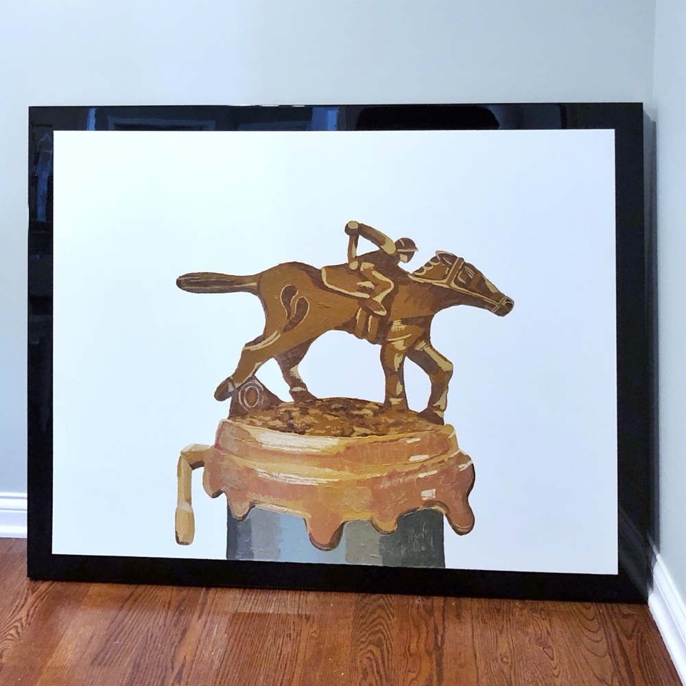 Acrylic Blanton’s bourbon whiskey painting